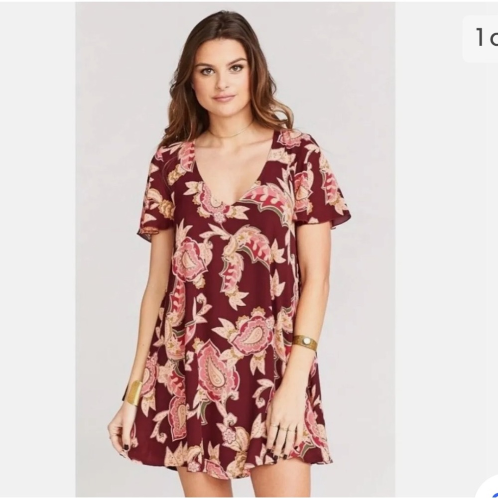 Show Me Your Mumu Kylie Vino Vine
Paisley Flutter Sleeve Mini Dress size Small